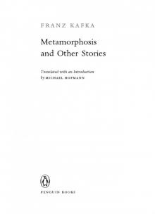 Metamorphosis and Other Stories