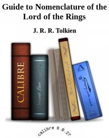 Guide to Nomenclature of the Lord of the Rings